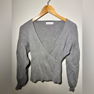 All in Favor Charcoal V-Neck Sweater